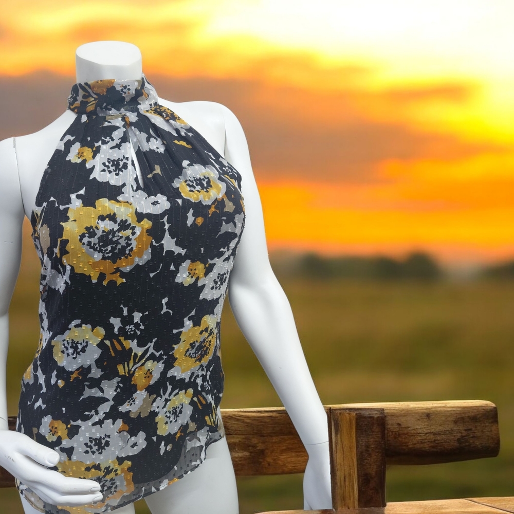 White House Black Market Elegant Black Top